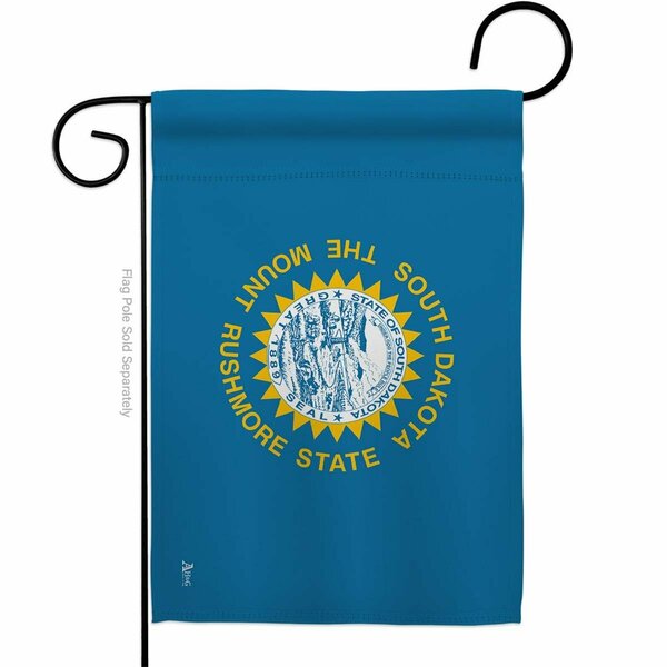 Guarderia 13 x 18.5 in. South Dakota American State Garden Flag with Double-Sided Horizontal GU3904745